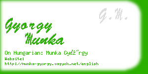 gyorgy munka business card